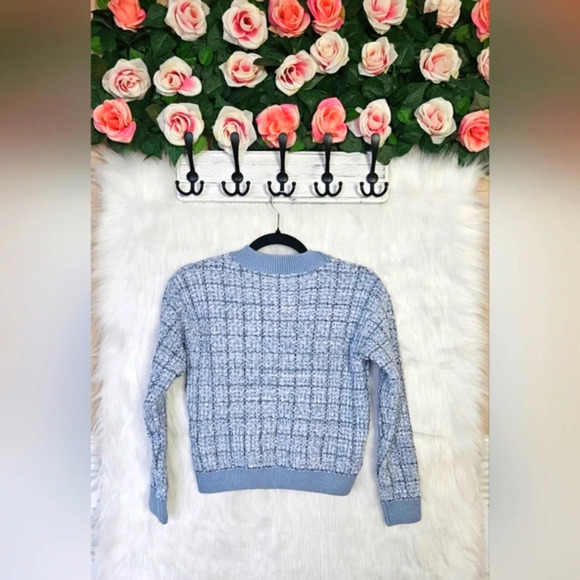 Jessica Simpson Classic Cropped Knit Romance Cardigan - Picture 3 of 6